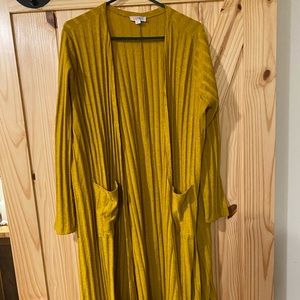 LuLaRoe Sarah Cardigan XL Mustard
